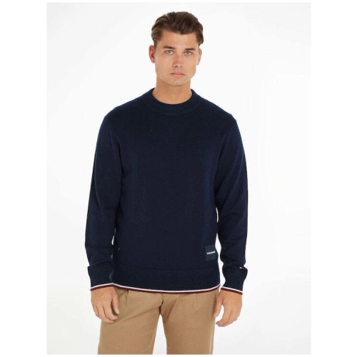 TOMMY HILFIGER Monotype gs tipped crew neck
